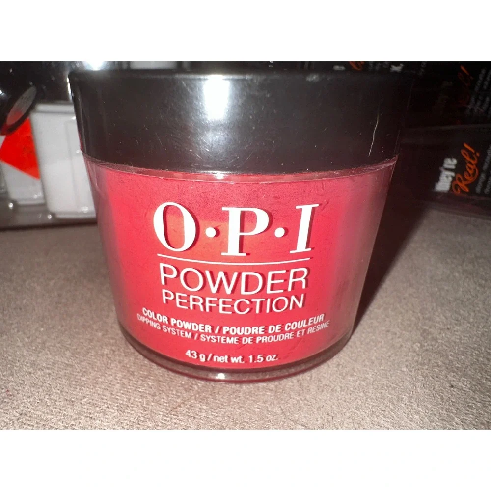OPI Powder Perfection Cajun Shrimp DPL64 Dipping Powder Coral Red Nail Color